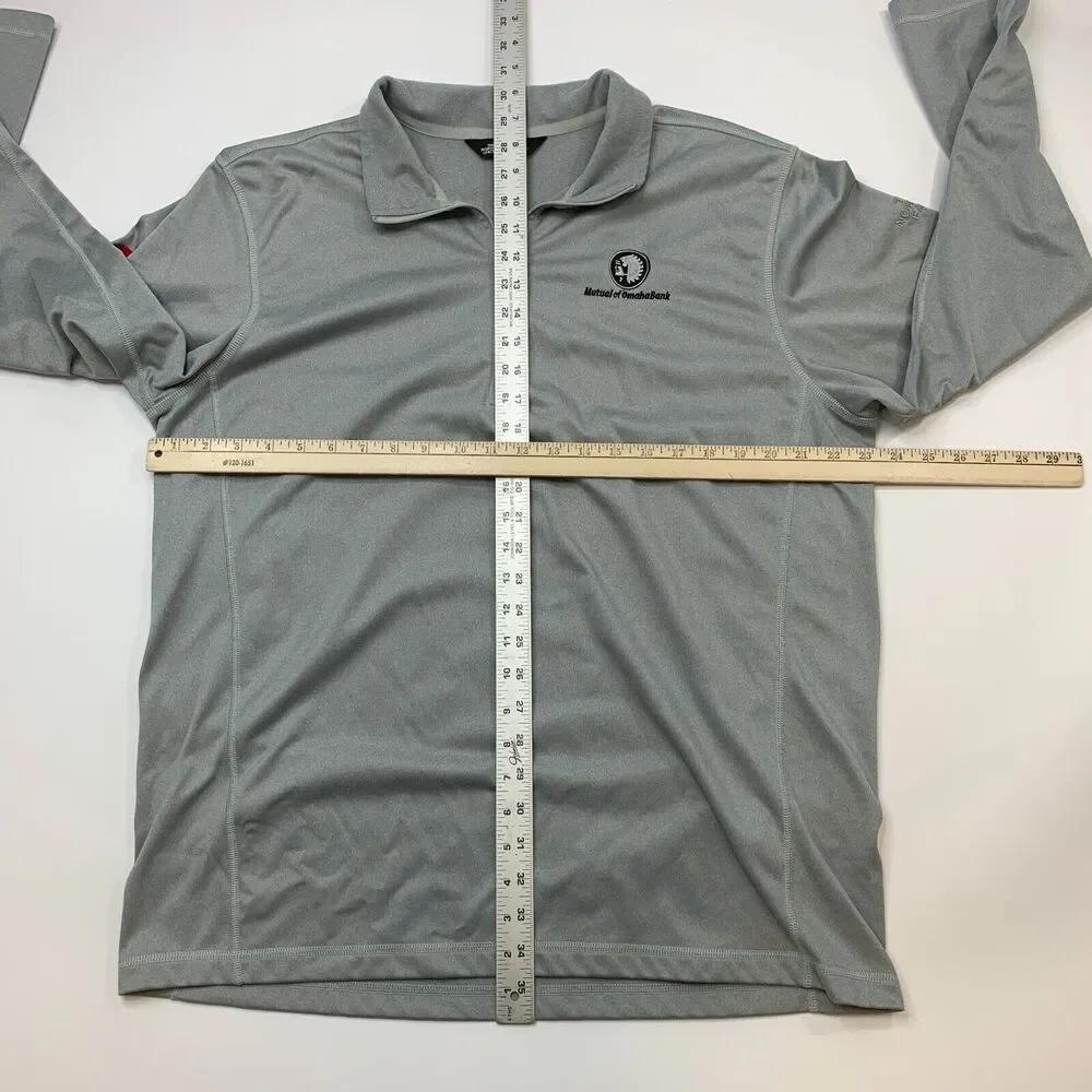 The North Face Fleece Mens XL Extra Large Ash Gray 1/4 Zip Tech Lightweight Top